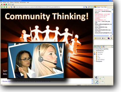 Accessible web conference room in education for virtual classrooms, online office hours, virtual communities